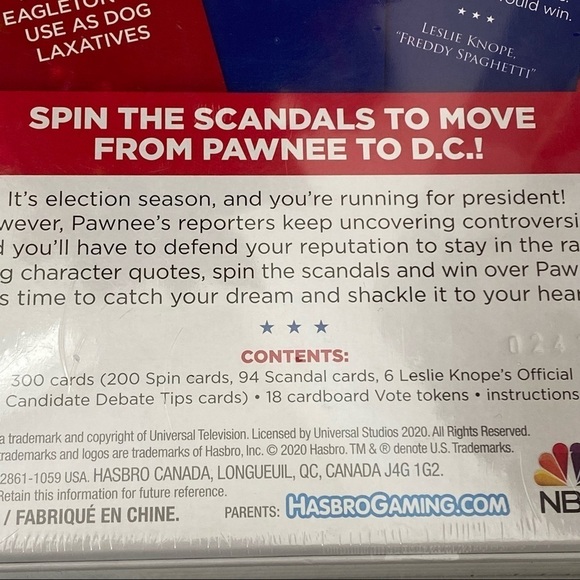 Hasbro TV Parks and Recreation Party Board Game Knope for President - Picture 3 of 7